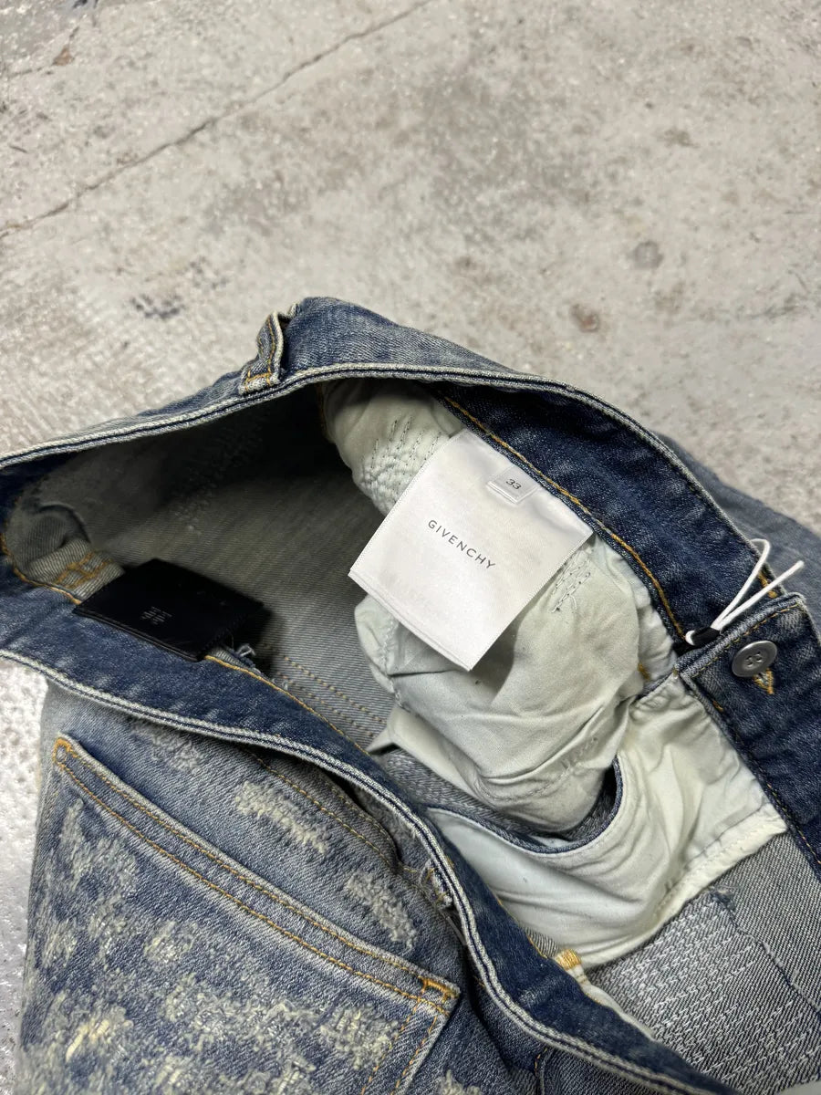 SS2022 Givenchy Blue Denim Slim Distressed Jeans (M) BuwnovN 9