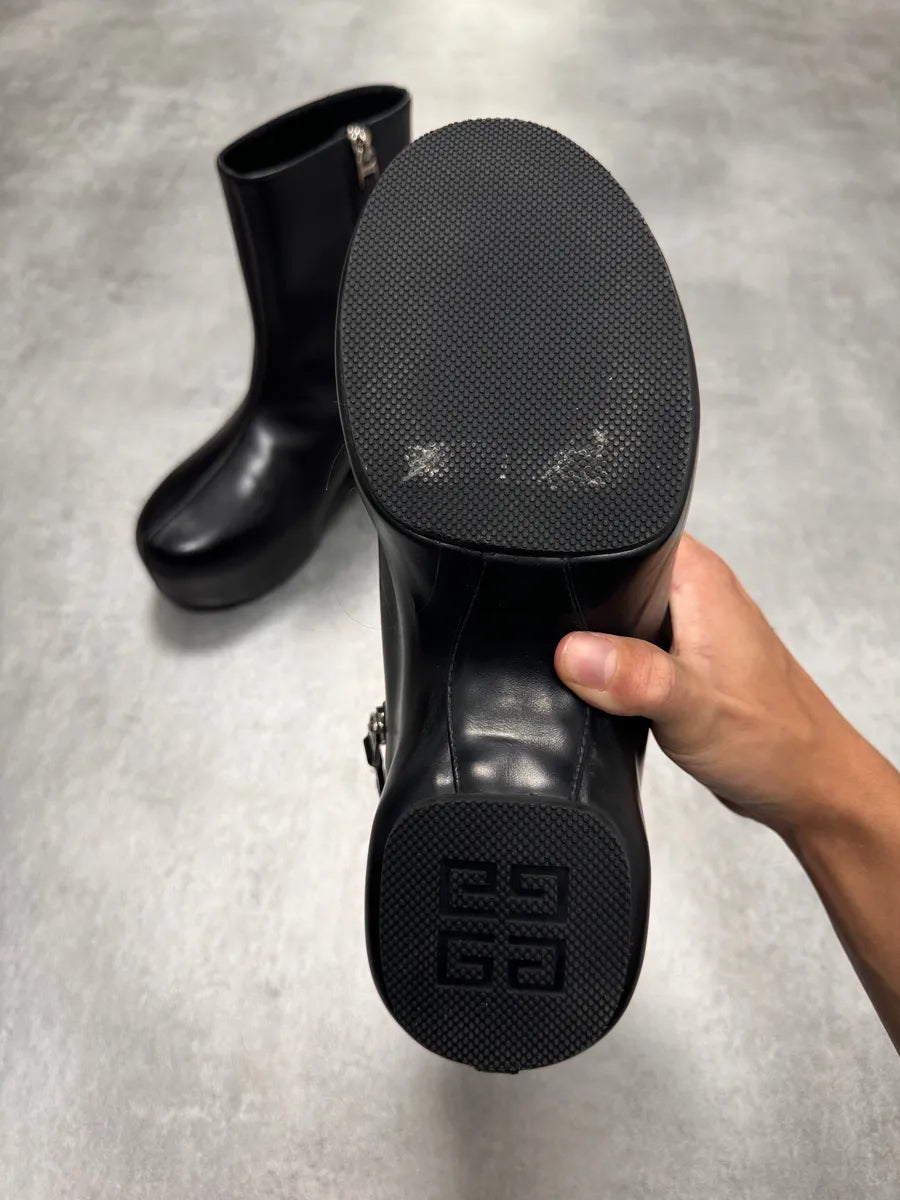 SS2022 Givenchy G Clog Black Calf Leather Boots RTXvmxD 6