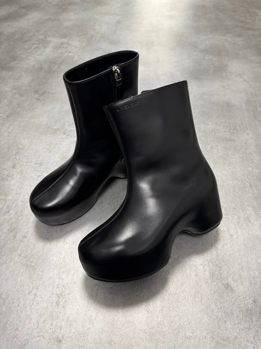 SS2022 Givenchy G Clog Black Calf Leather Boots RTXvmxD 7