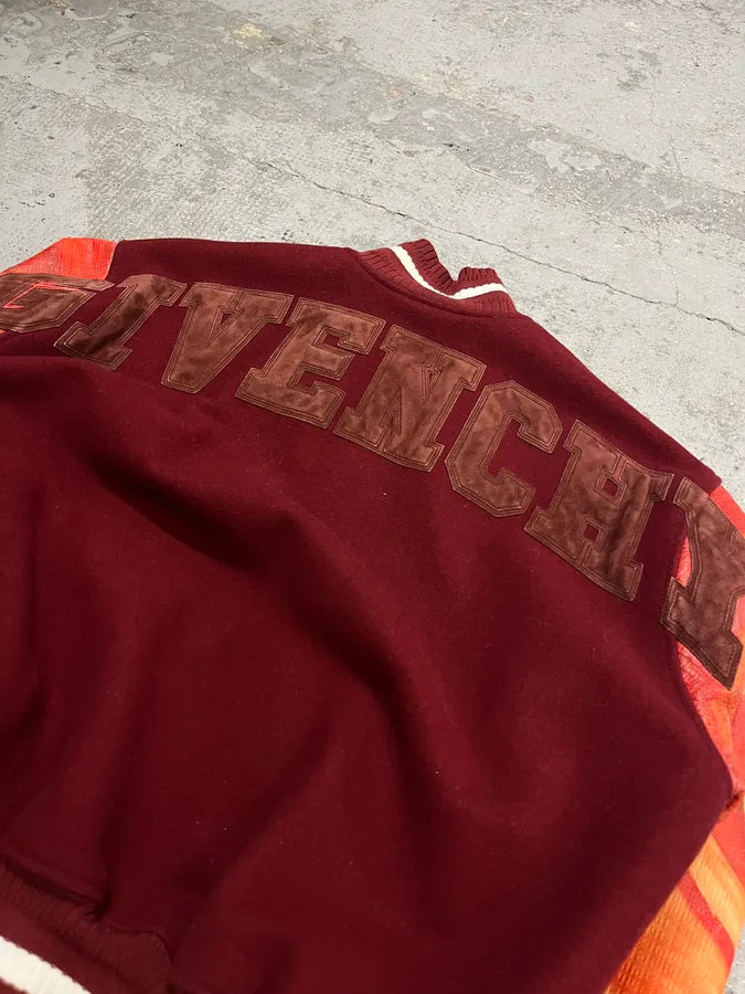 SS2022 Givenchy Josh Smith Demon Abstract Paint Orange Teddy Bomber Jacket quTqiwZ 7