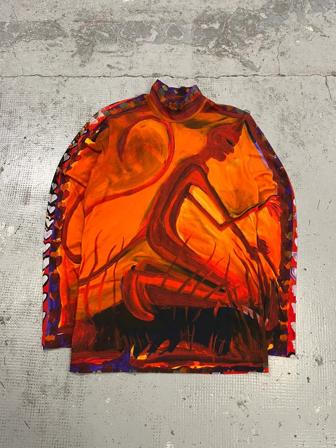 SS2022 Givenchy Josh Smith Smith Demon Abstract Paint Longsleeves KZmYFBr 0