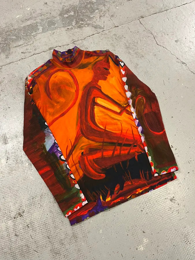 SS2022 Givenchy Josh Smith Smith Demon Abstract Paint Longsleeves KZmYFBr 3