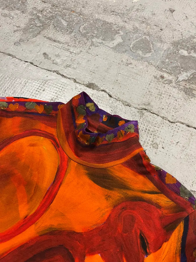 SS2022 Givenchy Josh Smith Smith Demon Abstract Paint Longsleeves KZmYFBr 4