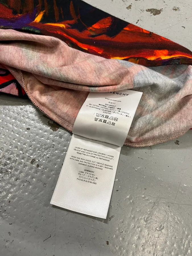 SS2022 Givenchy Josh Smith Smith Demon Abstract Paint Longsleeves KZmYFBr 9