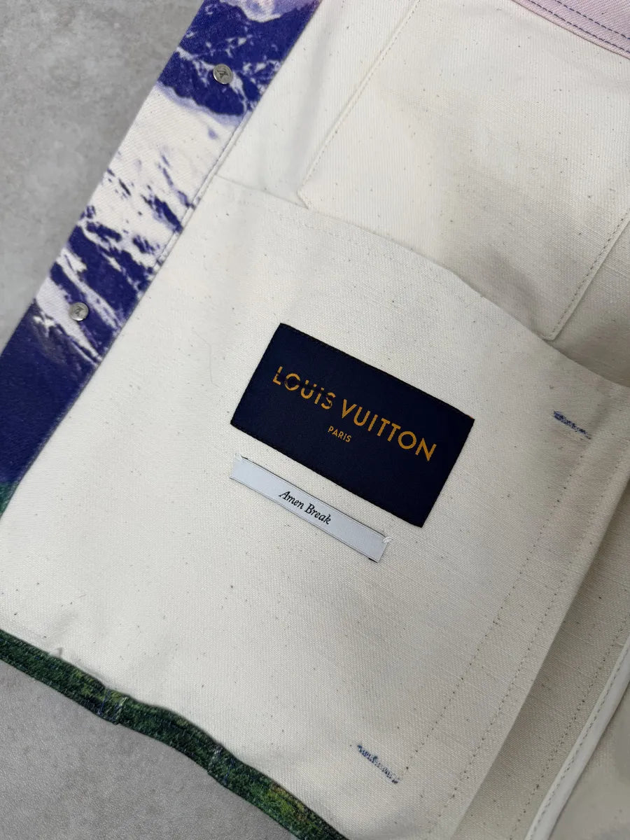 SS2022 Louis Vuitton Purple Mountain Landscape Buttoned Jacket lYOrNoA 15