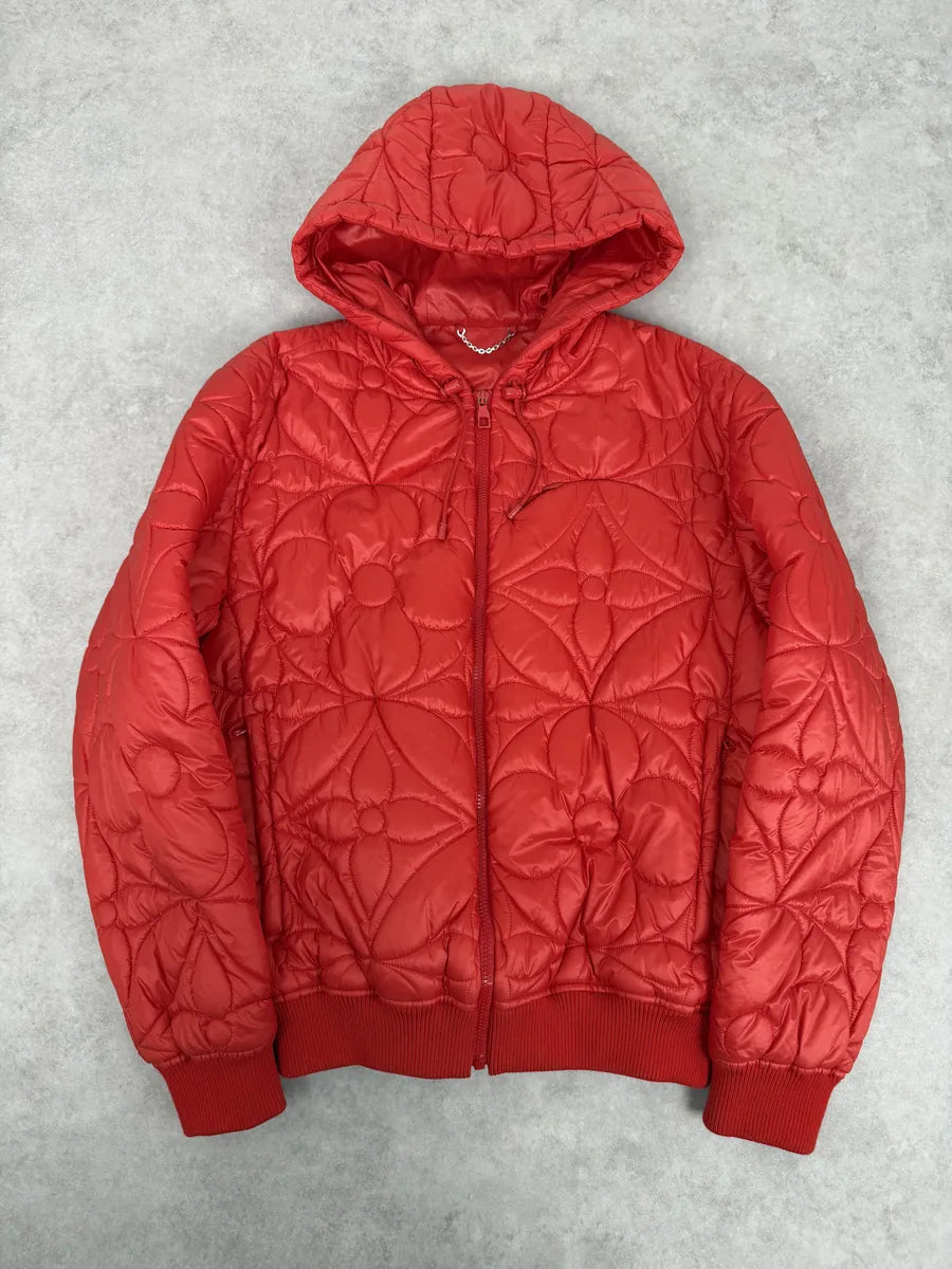 SS2022 Louis Vuitton Rio Red Hooded Puffer Jacket Wcmatlt 0