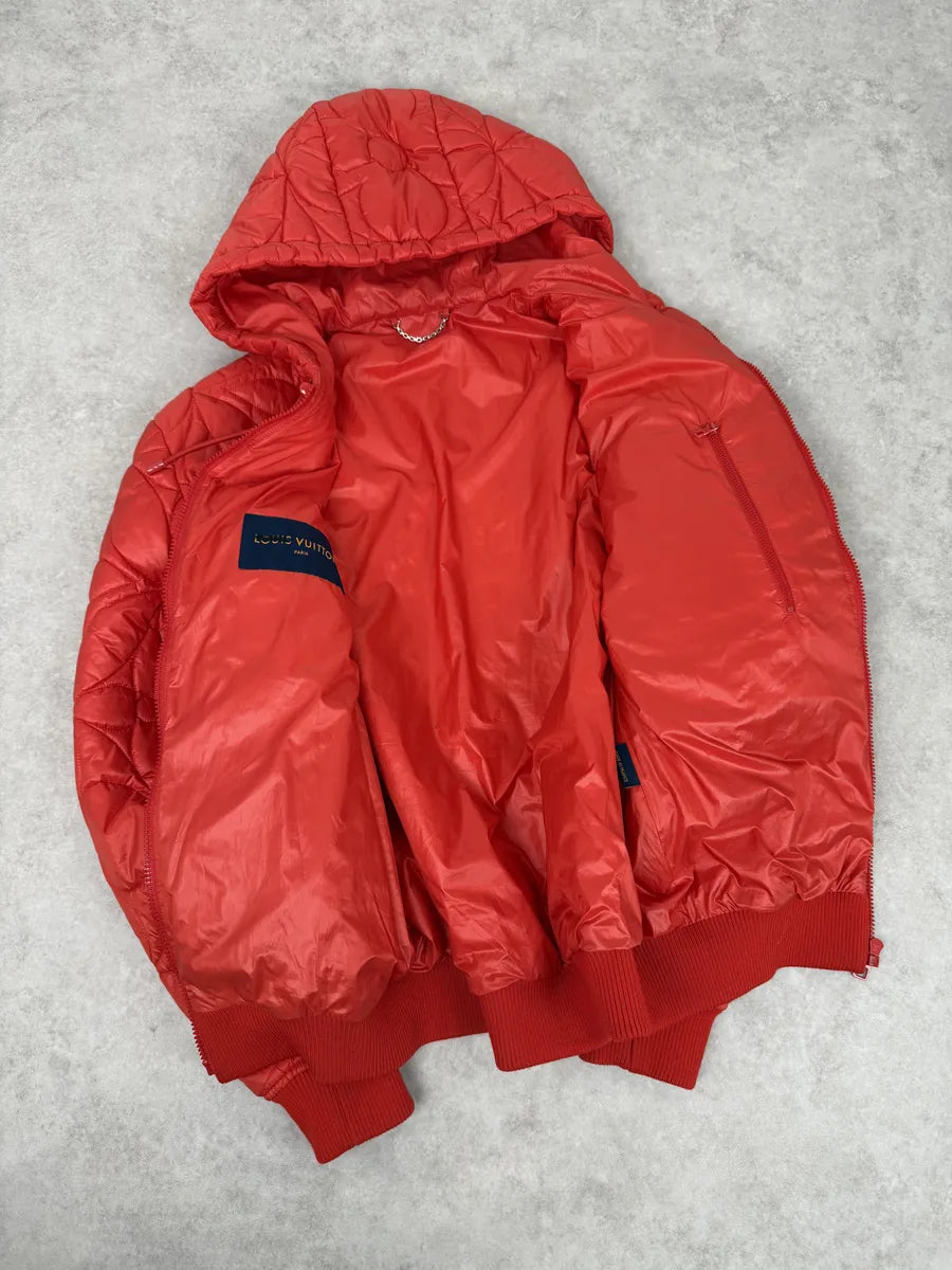 SS2022 Louis Vuitton Rio Red Hooded Puffer Jacket Wcmatlt 9