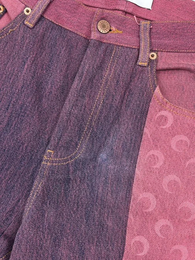 SS2022 Marine Serre Pink & Purple Regen Patchwork Jeans  UPaIODT 10