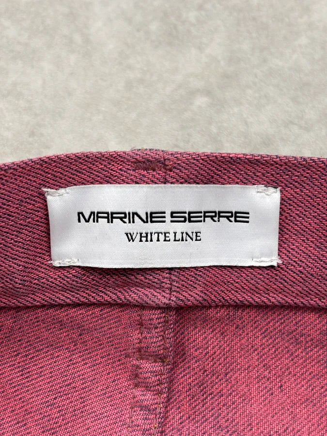 SS2022 Marine Serre Pink & Purple Regen Patchwork Jeans  UPaIODT 11