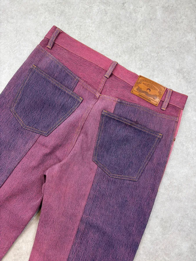 SS2022 Marine Serre Pink & Purple Regen Patchwork Jeans  UPaIODT 6