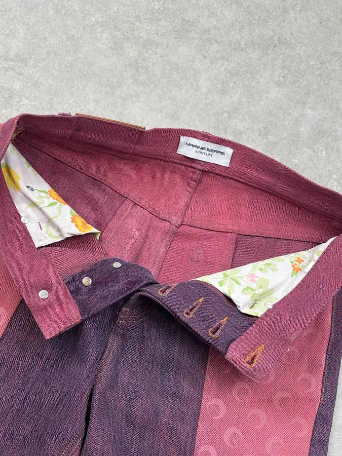 SS2022 Marine Serre Pink & Purple Regen Patchwork Jeans  UPaIODT 8