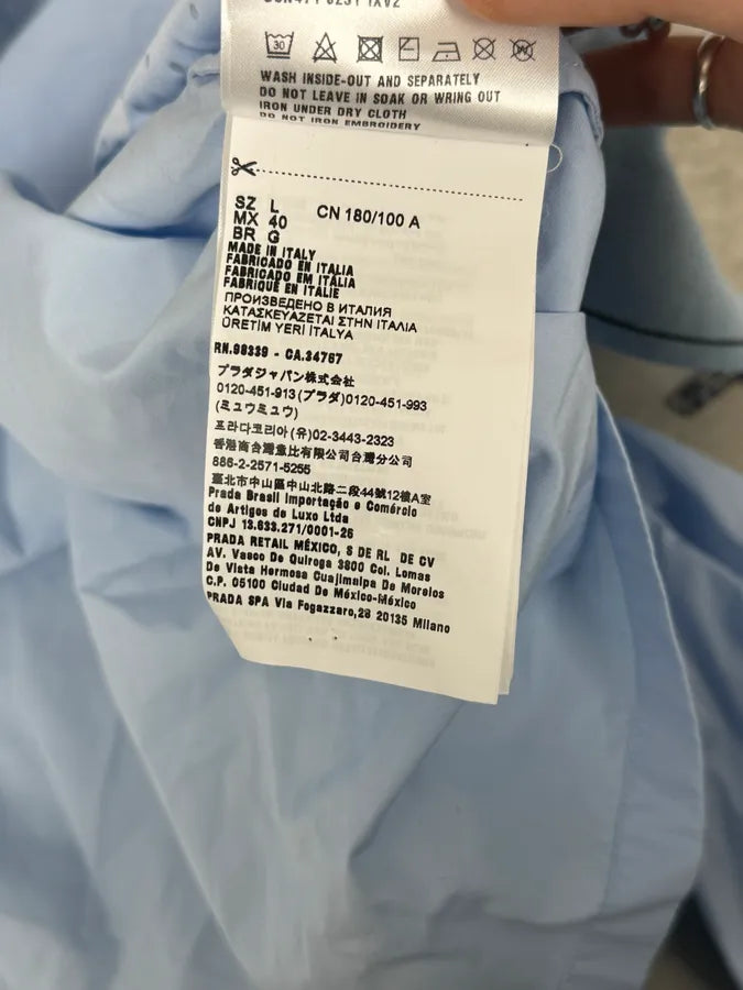 SS2022 Prada Baby Blue Signature Studded Jacket ssDWDef 11