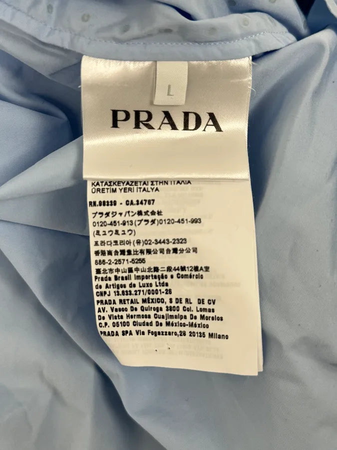 SS2022 Prada Baby Blue Signature Studded Jacket ssDWDef 12
