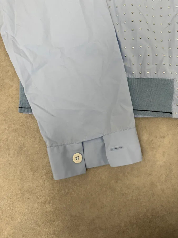 SS2022 Prada Baby Blue Signature Studded Jacket ssDWDef 6