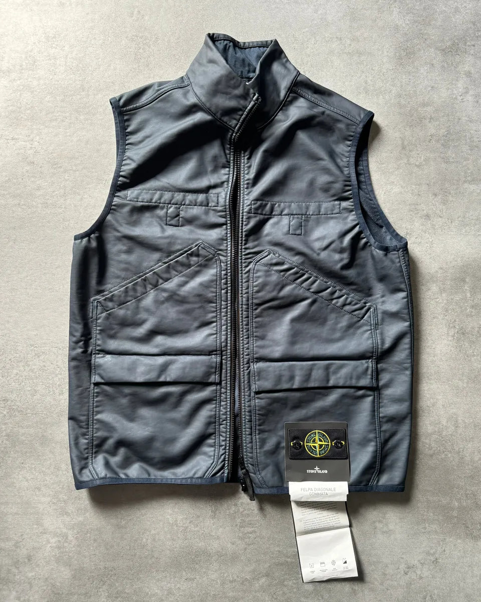 SS2022 Stone Island Diagonale Blue Dyed Vest (L) 3