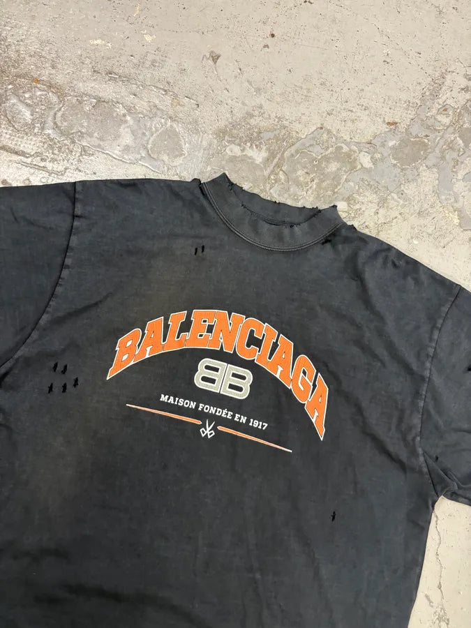 SS2023 Balenciaga Dark Navy Oversized Propaganda T-Shirt TKjYatU 3