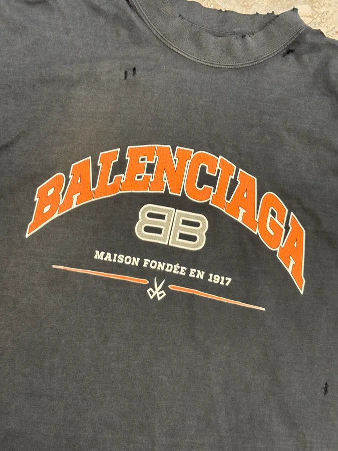 SS2023 Balenciaga Dark Navy Oversized Propaganda T-Shirt TKjYatU 6