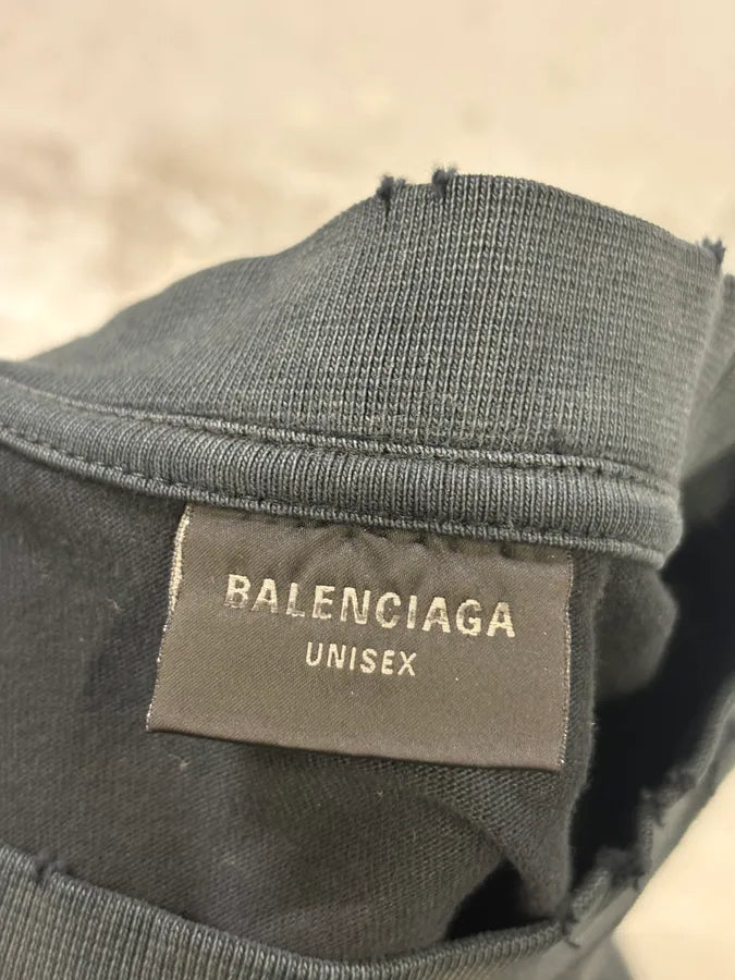 SS2023 Balenciaga Dark Navy Oversized Propaganda T-Shirt TKjYatU 8
