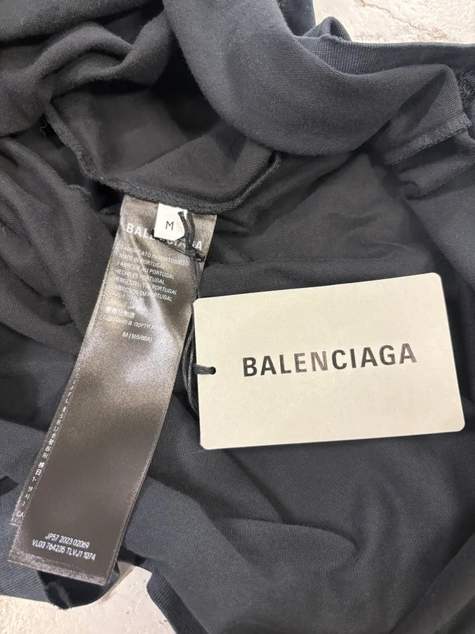 SS2023 Balenciaga Dark Navy Oversized Propaganda T-Shirt TKjYatU 9