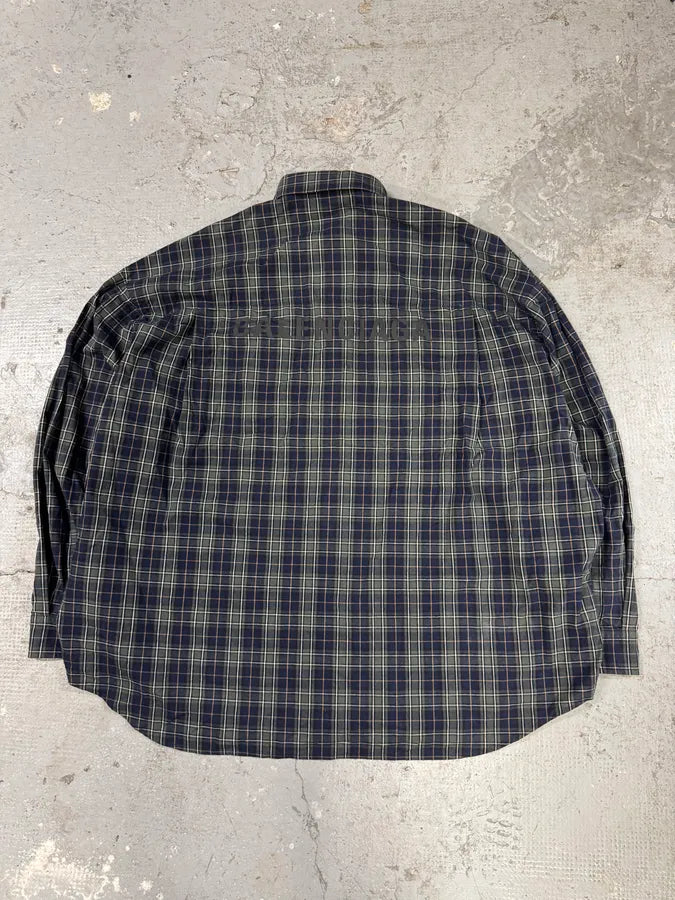 SS2023 Balenciaga Oversized Green Tartan Shirt (XL) 2