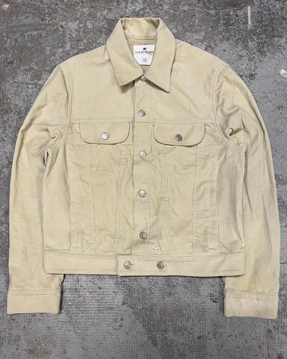SS2023 Courreges Beige Velvet Bondage Jacket LVPhmfr 0