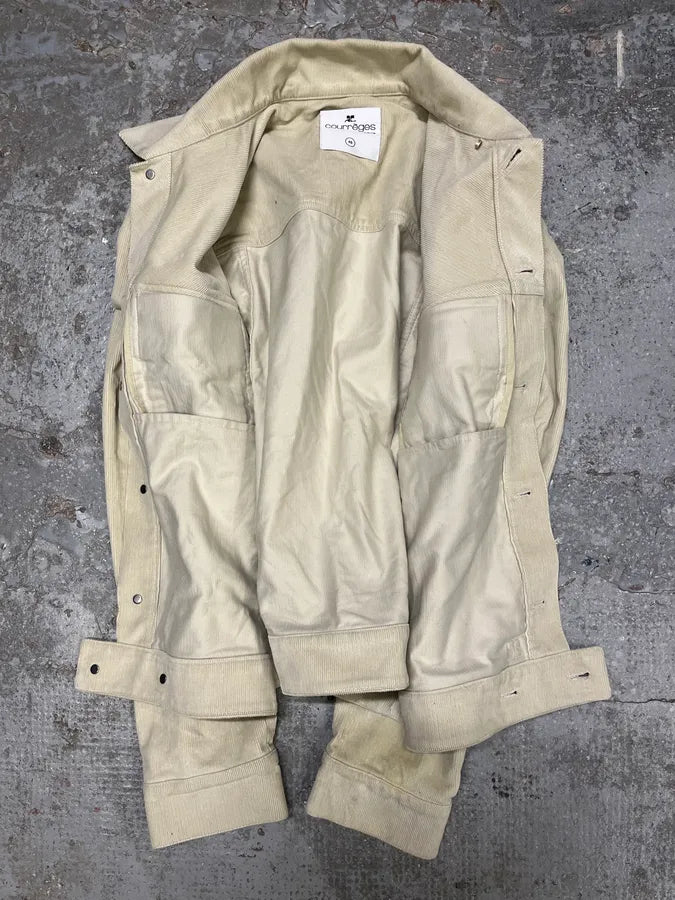 SS2023 Courreges Beige Velvet Bondage Jacket LVPhmfr 7