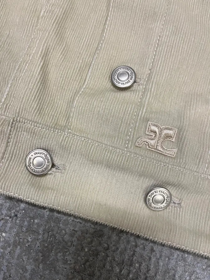 SS2023 Courreges Beige Velvet Bondage Jacket LVPhmfr 8