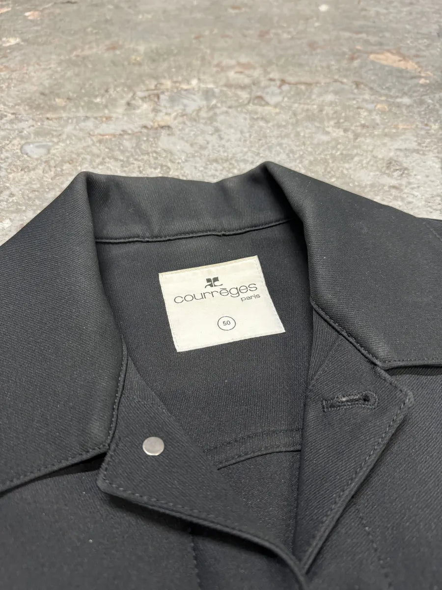 SS2023 Courreges Black Minimalist Trucker Jacket (M) 4