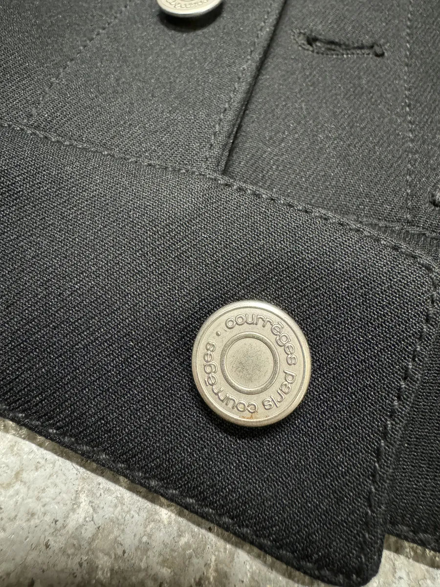 SS2023 Courreges Black Minimalist Trucker Jacket (M) 5