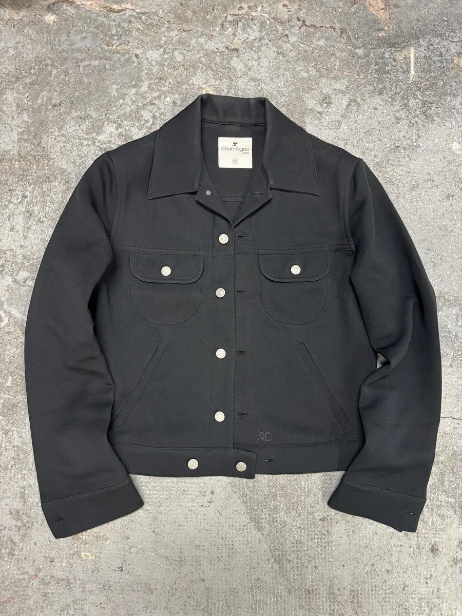 SS2023 Courreges Black Minimalist Trucker Jacket (M) 6