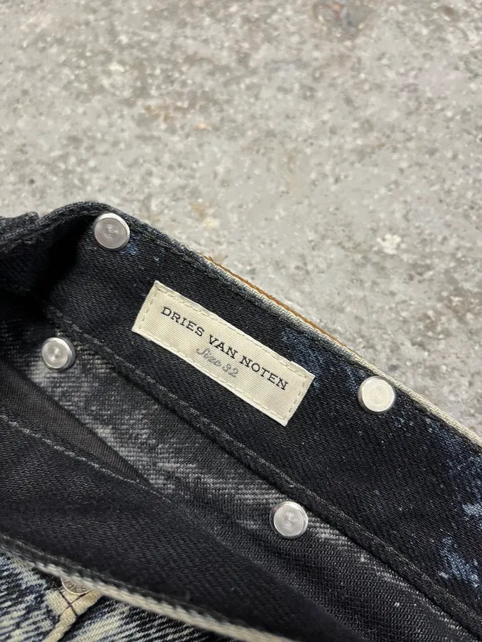 SS2023 Dries Van Noten Tie Dye Black Pants (M/L) 5