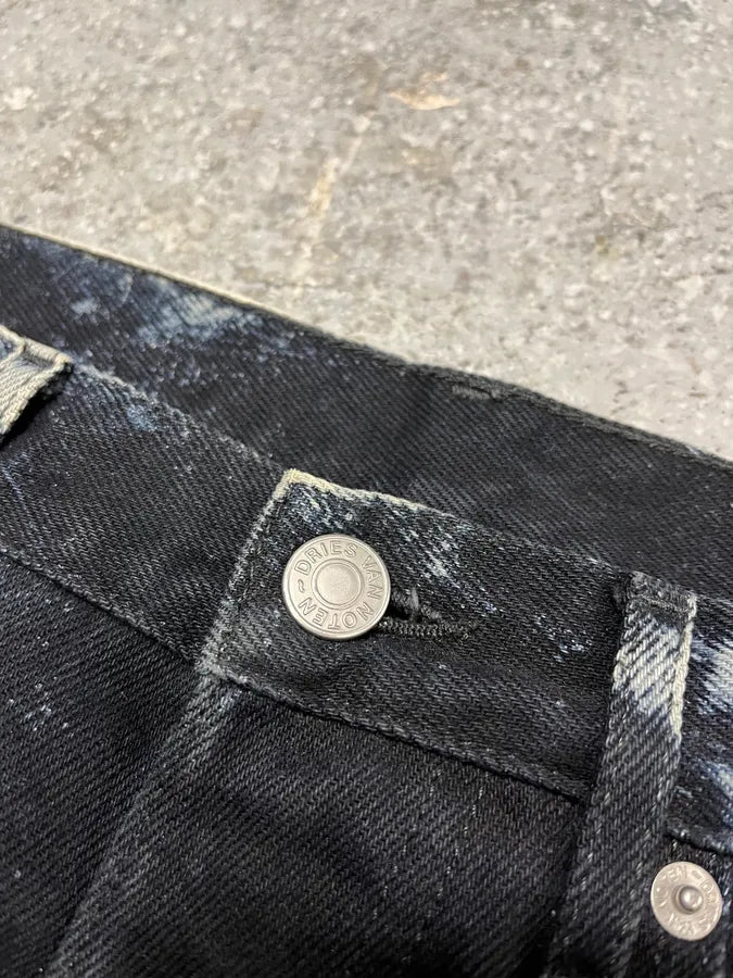 SS2023 Dries Van Noten Tie Dye Black Pants (M/L) 8