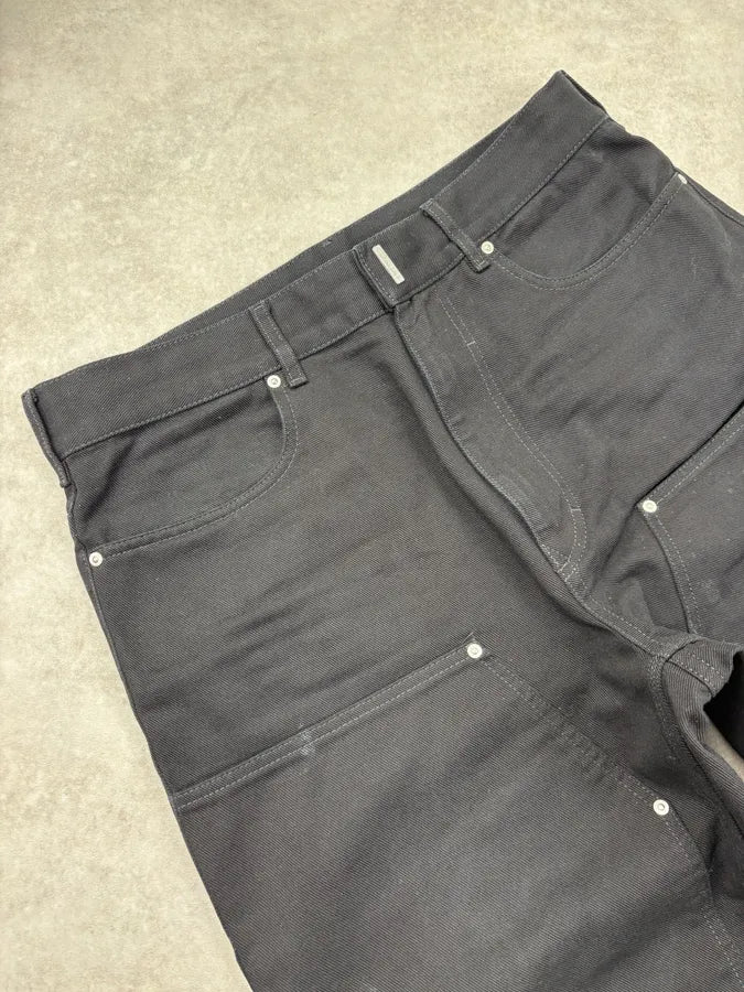 SS2023 Givenchy Black Zip Carpenter Pants by Matthew Williams EiXGbWY 5