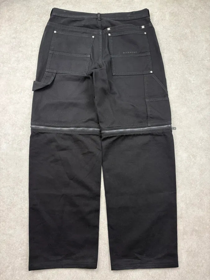 SS2023 Givenchy Black Zip Carpenter Pants by Matthew Williams EiXGbWY 6