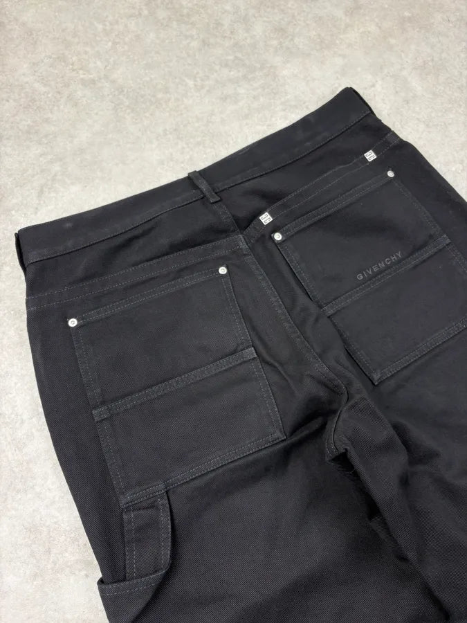 SS2023 Givenchy Black Zip Carpenter Pants by Matthew Williams EiXGbWY 8