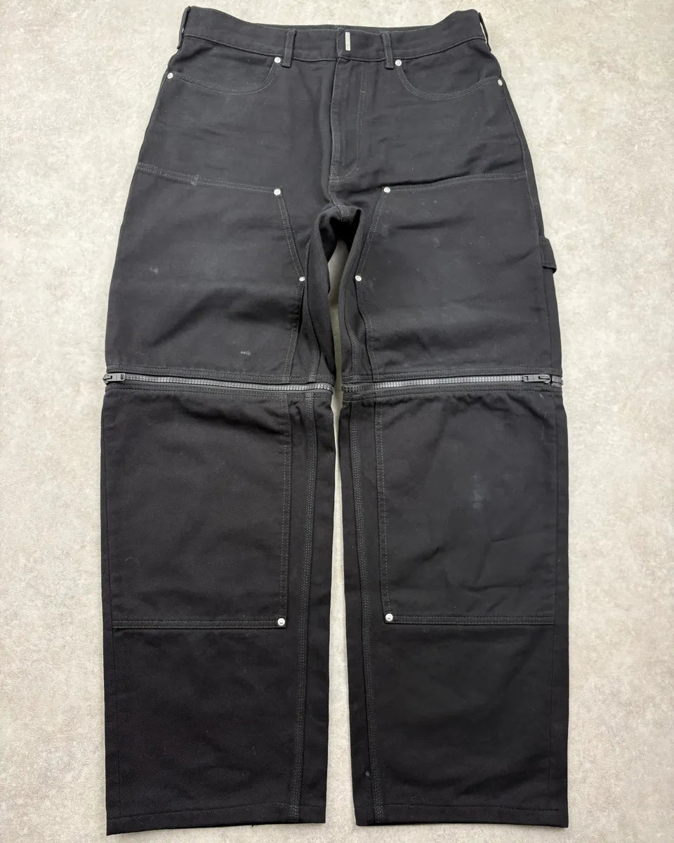 SS2023 Givenchy Black Zip Carpenter Pants by Matthew Williams EiXGbWY 0