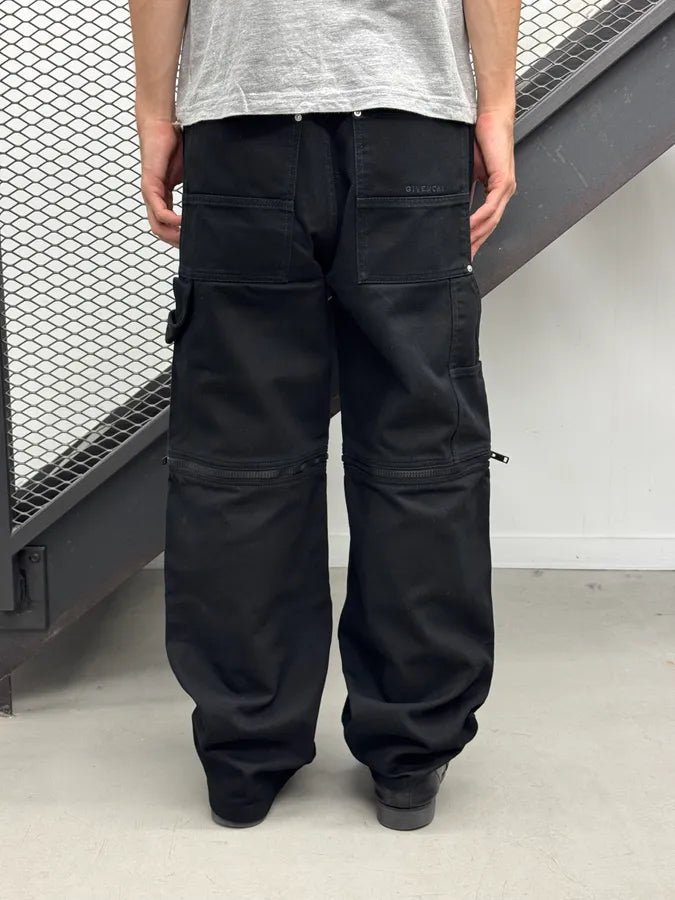SS2023 Givenchy Black Zip Carpenter Pants by Matthew Williams EiXGbWY 3