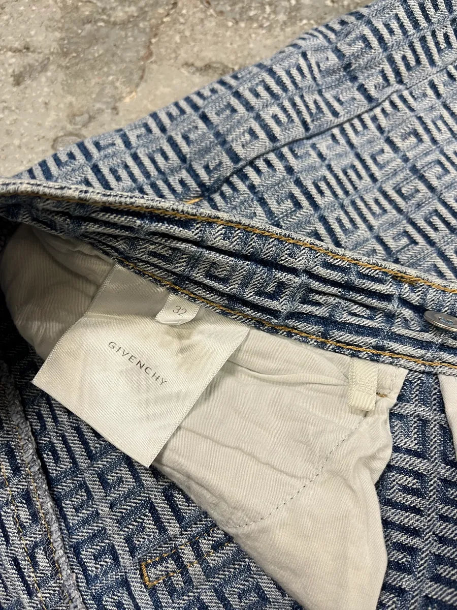 SS2023 Givenchy Blue Logo Denim Jeans yVlzGWJ 12