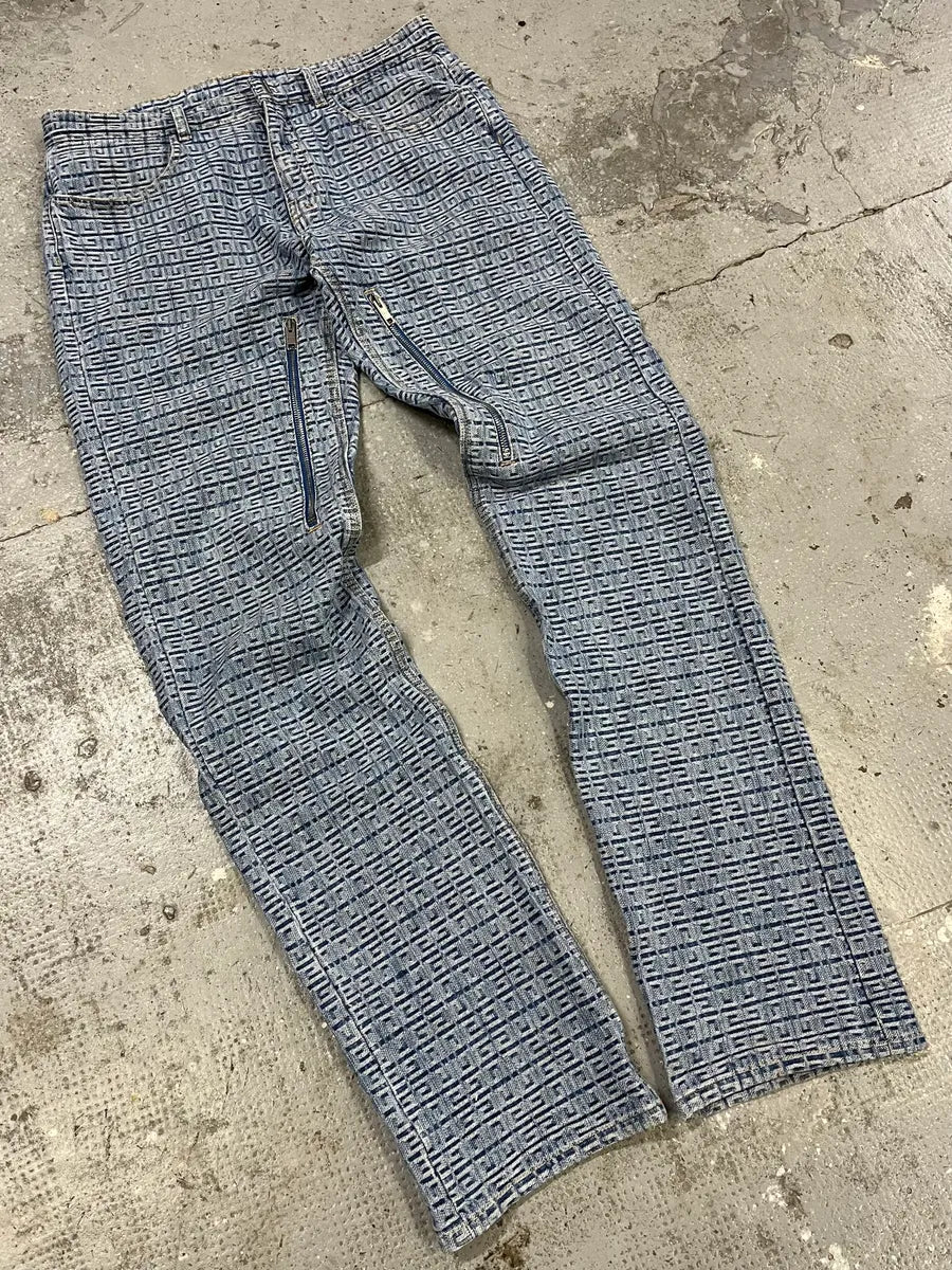 SS2023 Givenchy Blue Logo Denim Jeans yVlzGWJ 3