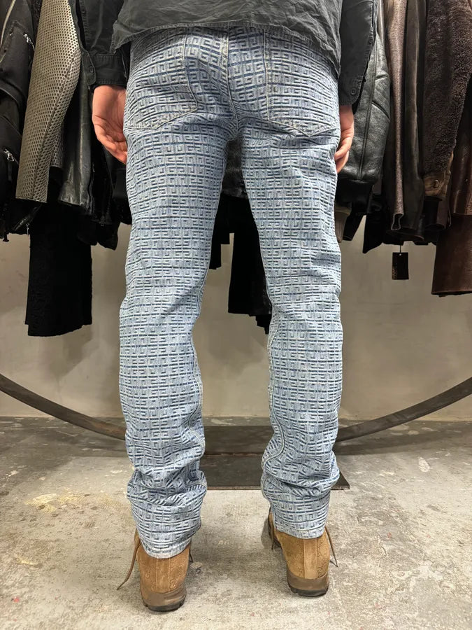 SS2023 Givenchy Blue Logo Denim Jeans yVlzGWJ 4