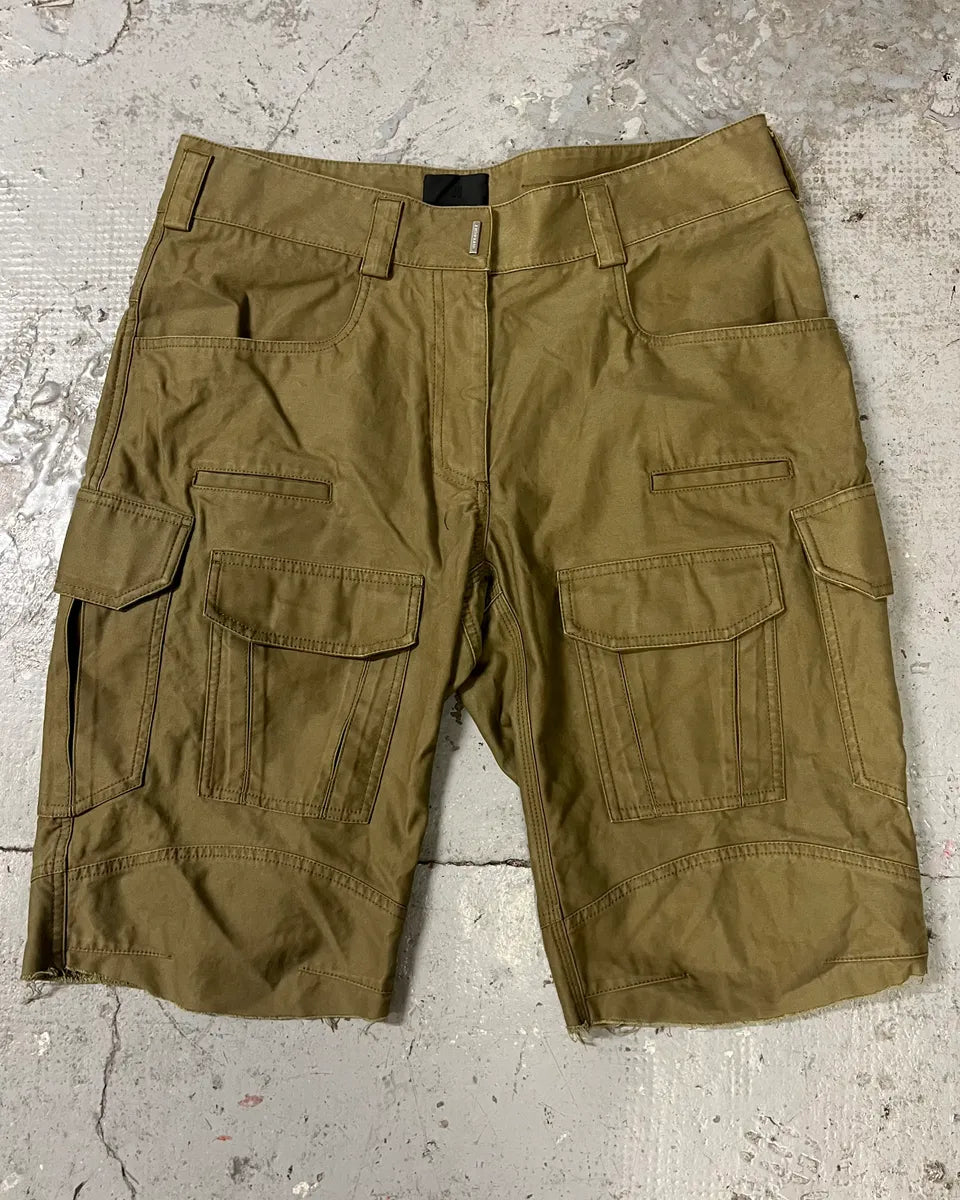 SS2023 Givenchy Olive Cargo Bermuda Shorts (L) qTfVBGW 0