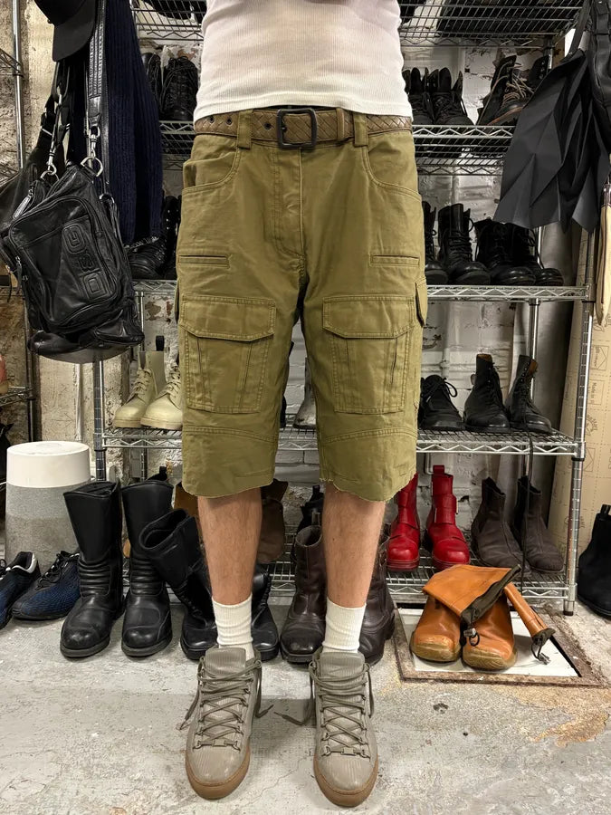 SS2023 Givenchy Olive Cargo Bermuda Shorts (L) qTfVBGW 1