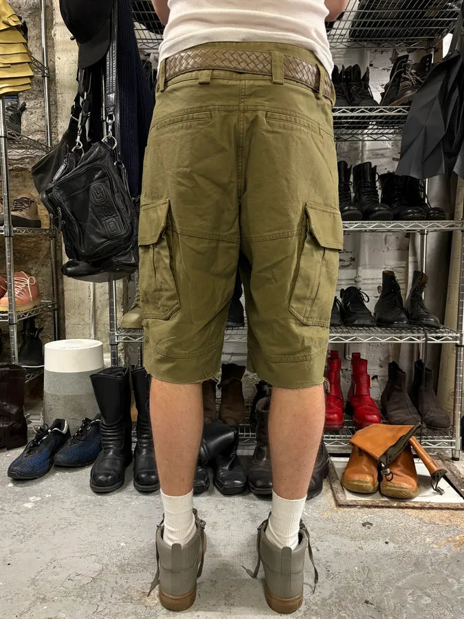 SS2023 Givenchy Olive Cargo Bermuda Shorts (L) qTfVBGW 3