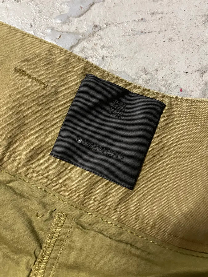 SS2023 Givenchy Olive Cargo Bermuda Shorts (L) qTfVBGW 7