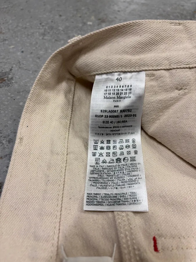 SS2023 Maison Margiela Beige Carpenter Signature Pants alyJkHK 10