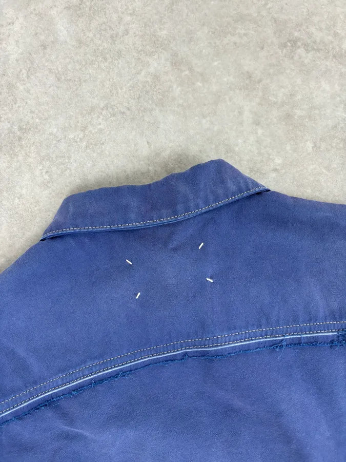 SS2023 Maison Margiela Blue Worker Trucker Jacket hJIQqts 5