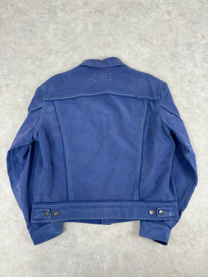 SS2023 Maison Margiela Blue Worker Trucker Jacket hJIQqts 4