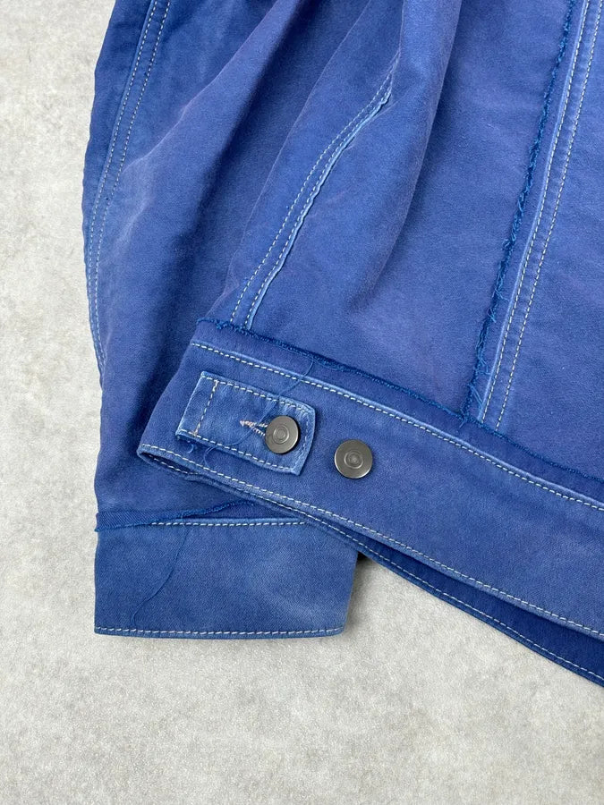 SS2023 Maison Margiela Blue Worker Trucker Jacket hJIQqts 7