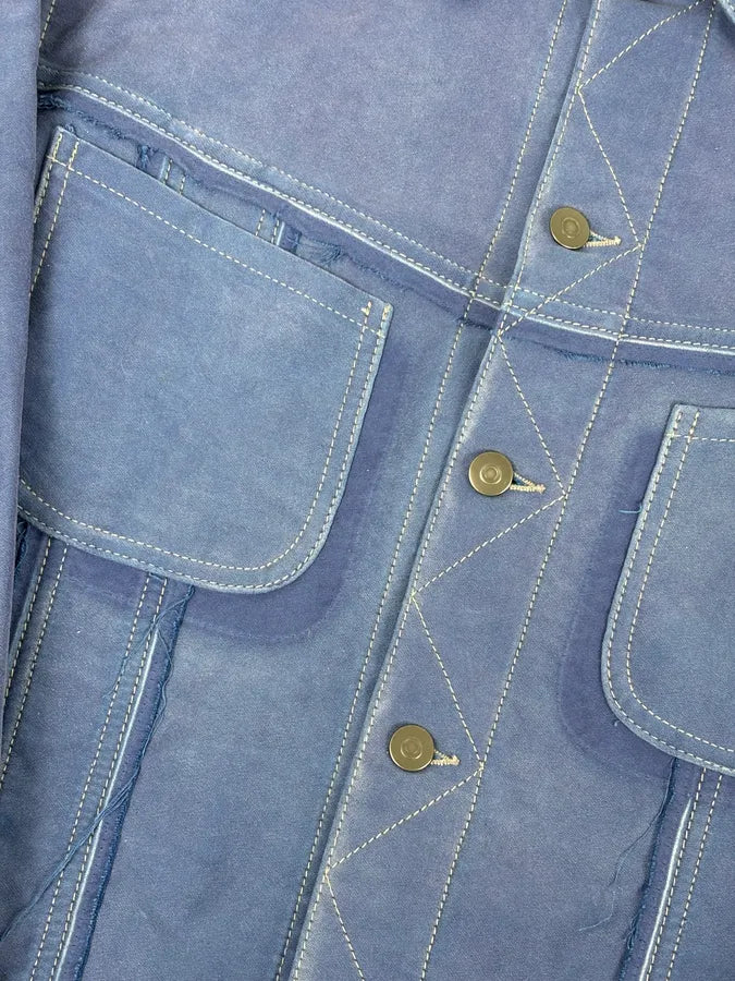 SS2023 Maison Margiela Blue Worker Trucker Jacket hJIQqts 9