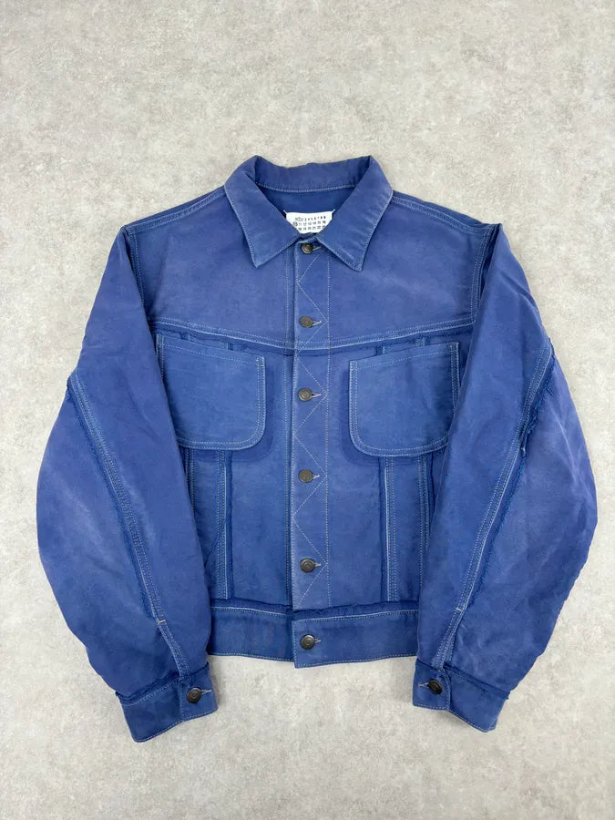 SS2023 Maison Margiela Blue Worker Trucker Jacket hJIQqts 0